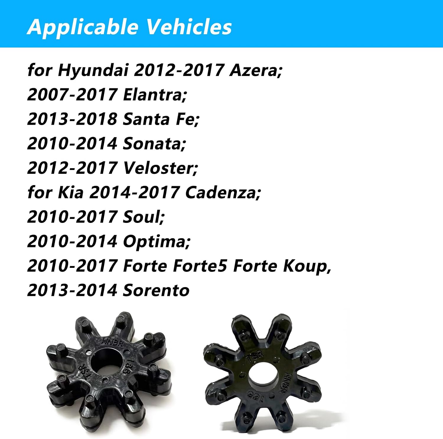Flexible Steering Couple Steering Column Motor fits for Hyundai Kia Sonata Elantra Santa Fe Azera Veloster Soul Optima Forte Cadenza Replaces 56315-2K000FFF, 8 PCS