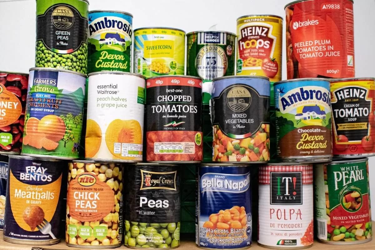 Tinned Goods Shop And Donate CIC Mixed Tinned Groceries Amazon.co