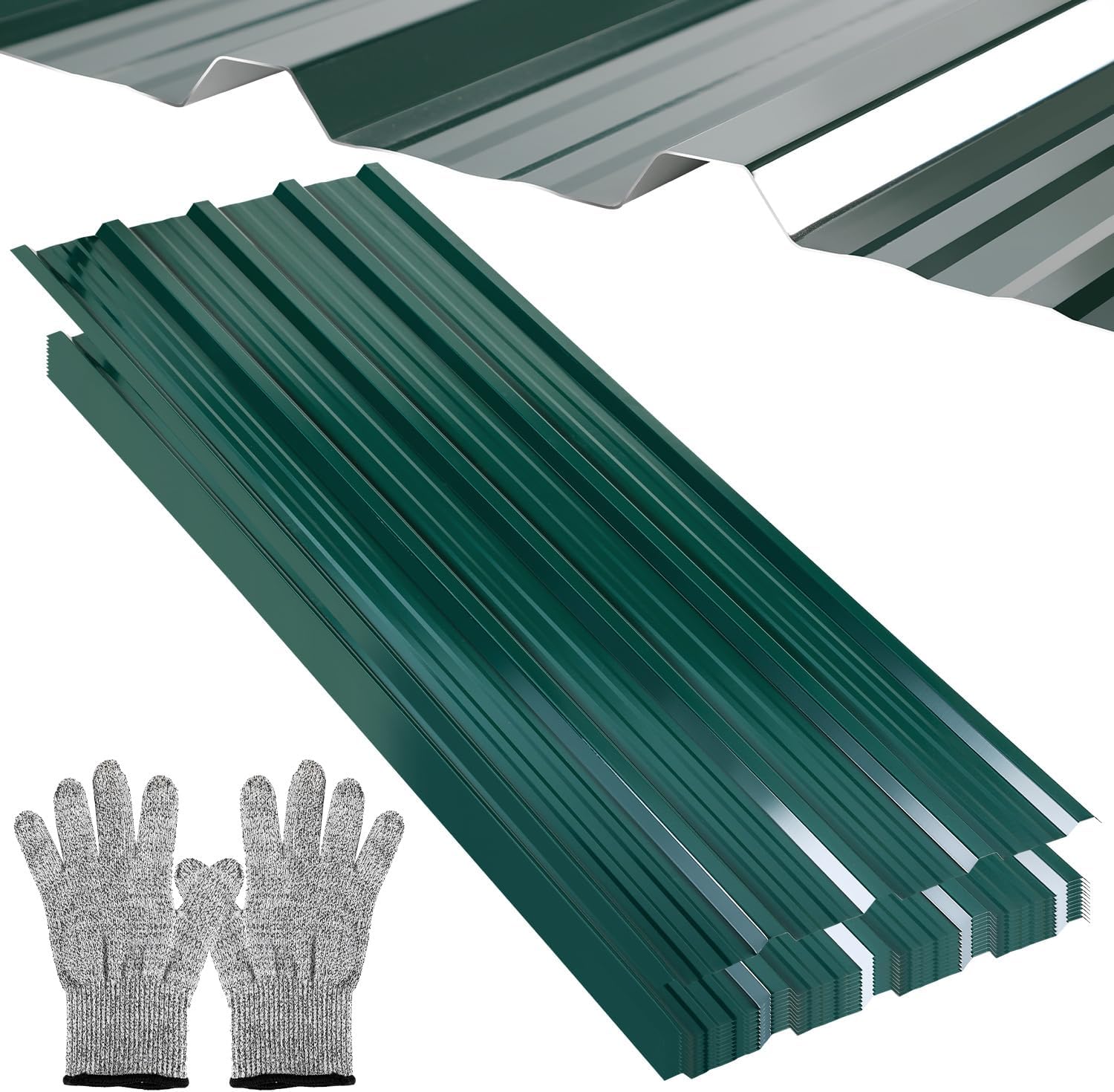 Lamiera Trapezoidale Zincata 0,25 mm Verde - 21 m²