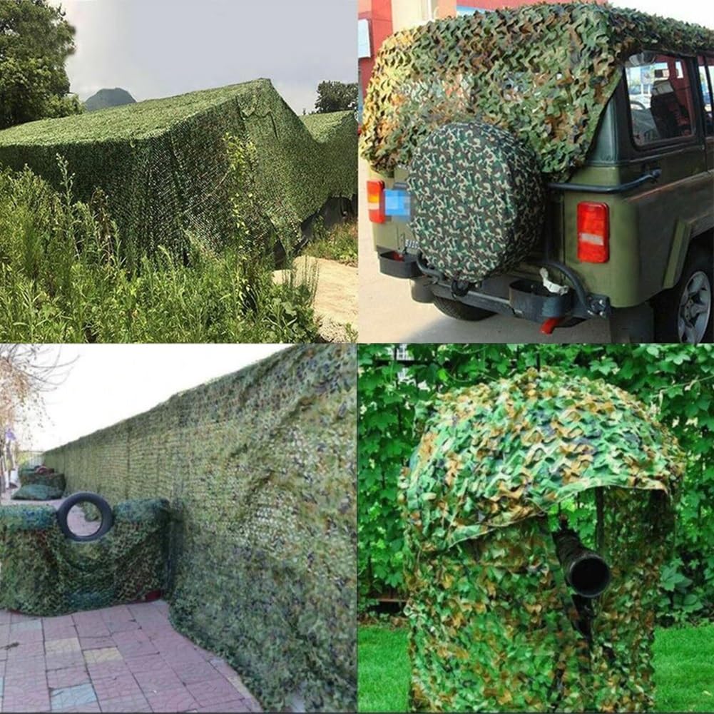 Rete Mimetica Militare 1x7m - Tessuto Oxford Impermeabile Per Campeggio, Caccia E Decorazione Giardino