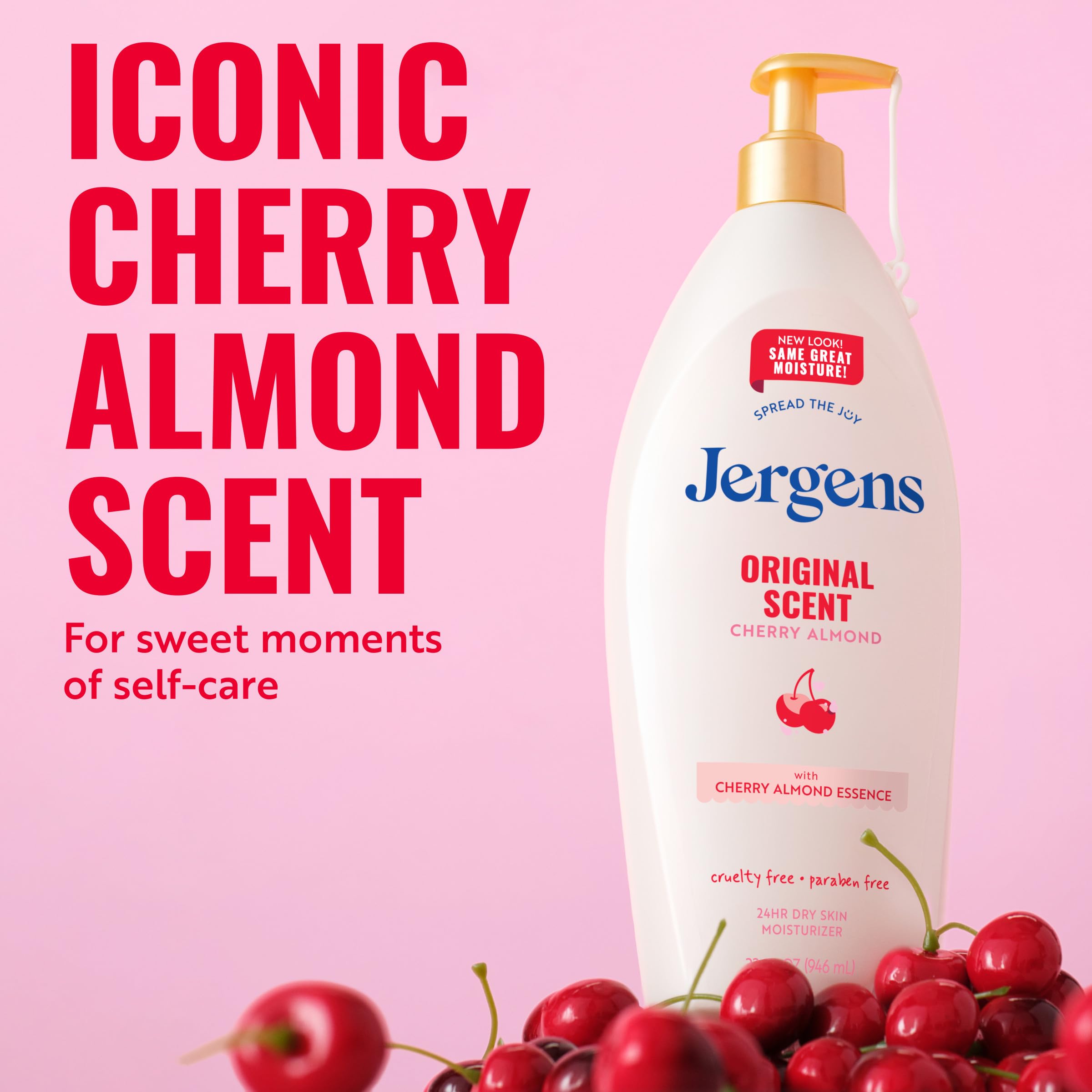 Jergens Cherry Almond Lotion - Dry Skin Relief -3