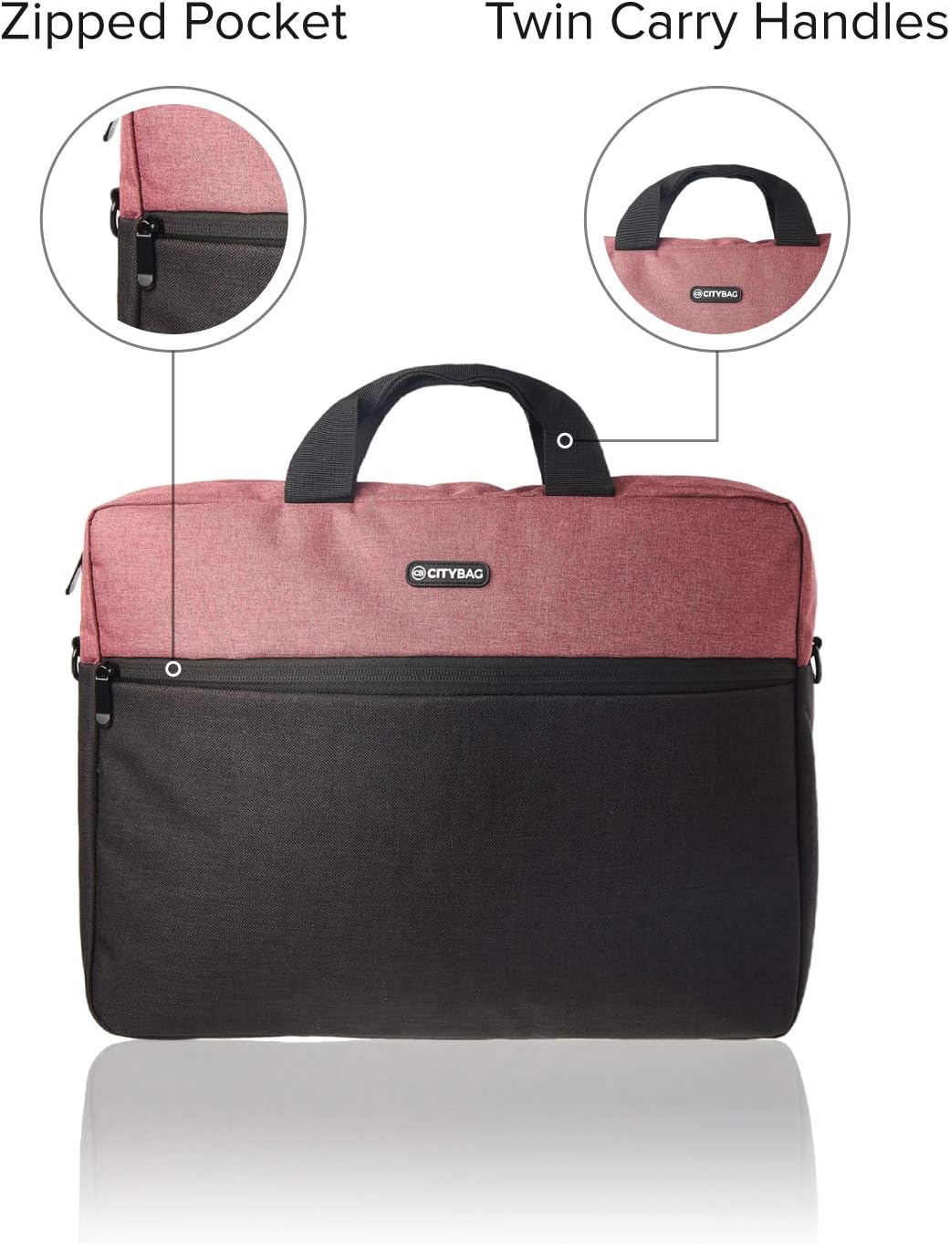 CB CITY BAG Laptop Bag Computer Bag Handbag for Documents, 15.6 Inch Laptop Case with Shoulder Strap - Image 4