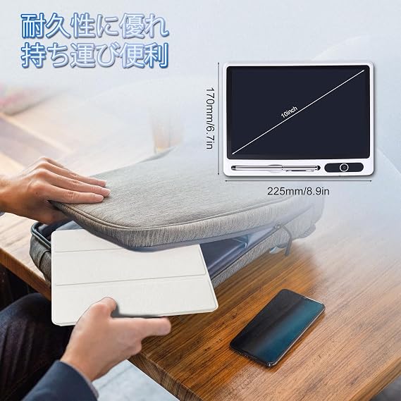 10 Inch Electronic Pad Electronic Notebook with Lock Function LCD Electronic Drawing Scribble Board Electronic Memo Pad Can Be Repeatedly Written  with Protective Cover Handwriting Pad Message