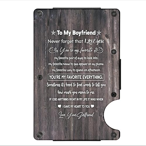 Miniatura 6 de MIKENCO Cartera delgada personalizada con bolsillo de novia, regalos del día de San Valentín, novio, regalo para él, futuro marido, regalo de