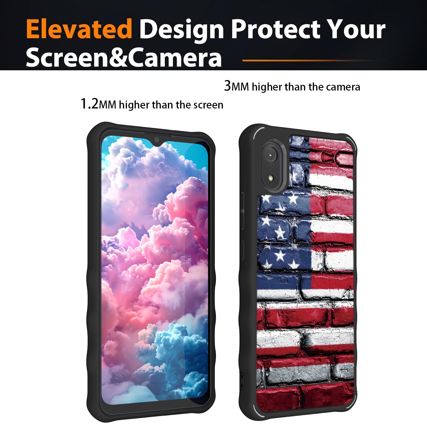 Custodia Per Cloud Mobile Stratus C8 Con Vetro Temperato 9H Incluso – Cover Ibrida PC + Silicone, Supporto Adesivo A Anello 360° E Magnete Per Auto