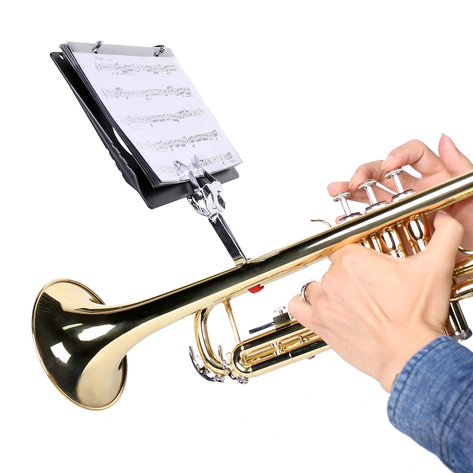 Fafeicy Support Porte Partition Chorale Avec 5 Pages En Plastique Pour Fanfare Saxophone Clarinette Trompette Dossier Léger Pour étudiants Et Professionnels