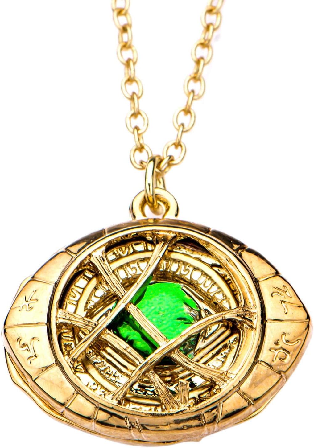 MARVEL DRSTEYEPNK03 Doctor Strange Eye of Agamotto Pendant Necklace, Gold