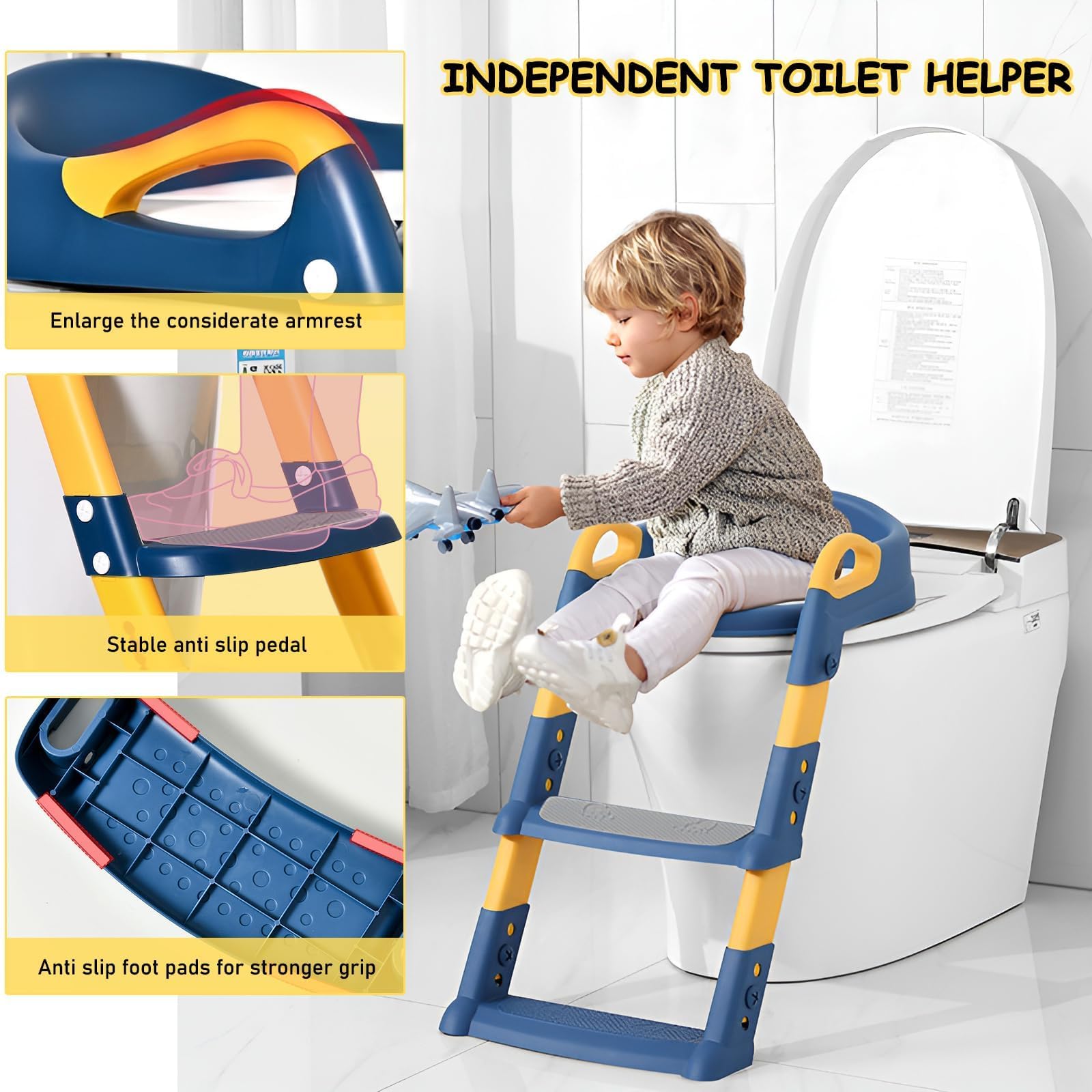 Réducteur De Toilettes Pour Enfants Avec Escalier, Réducteur De