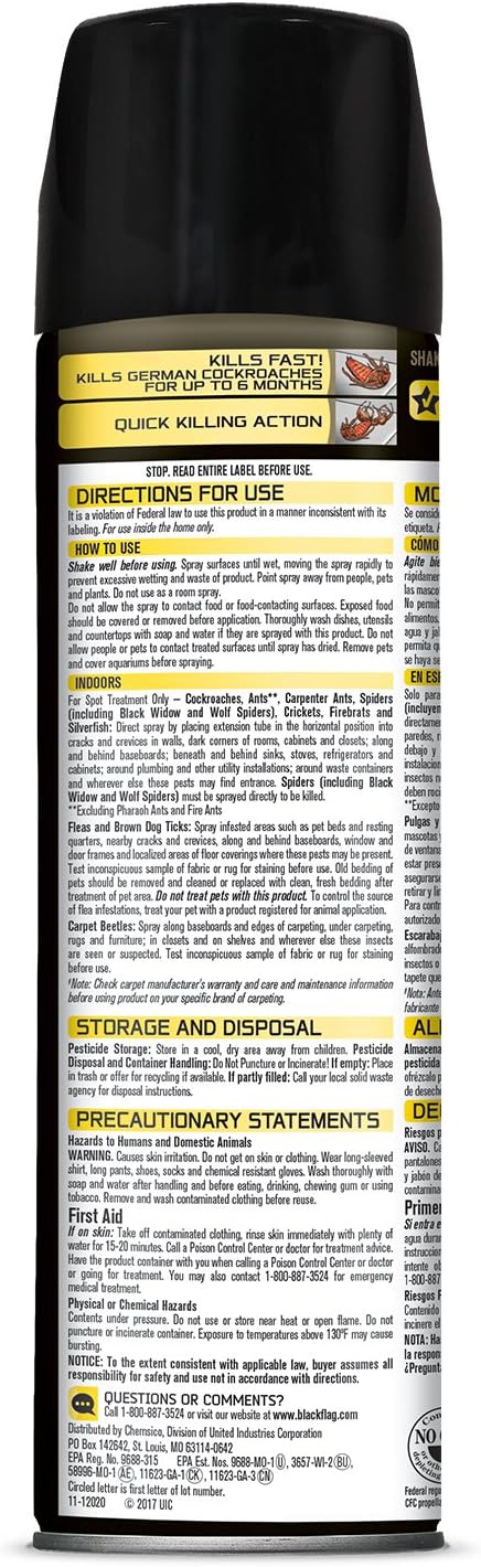 Black Flag Dry Ant and Roach Killer Aerosol, 9-Ounce, 12-Pack - Image 2