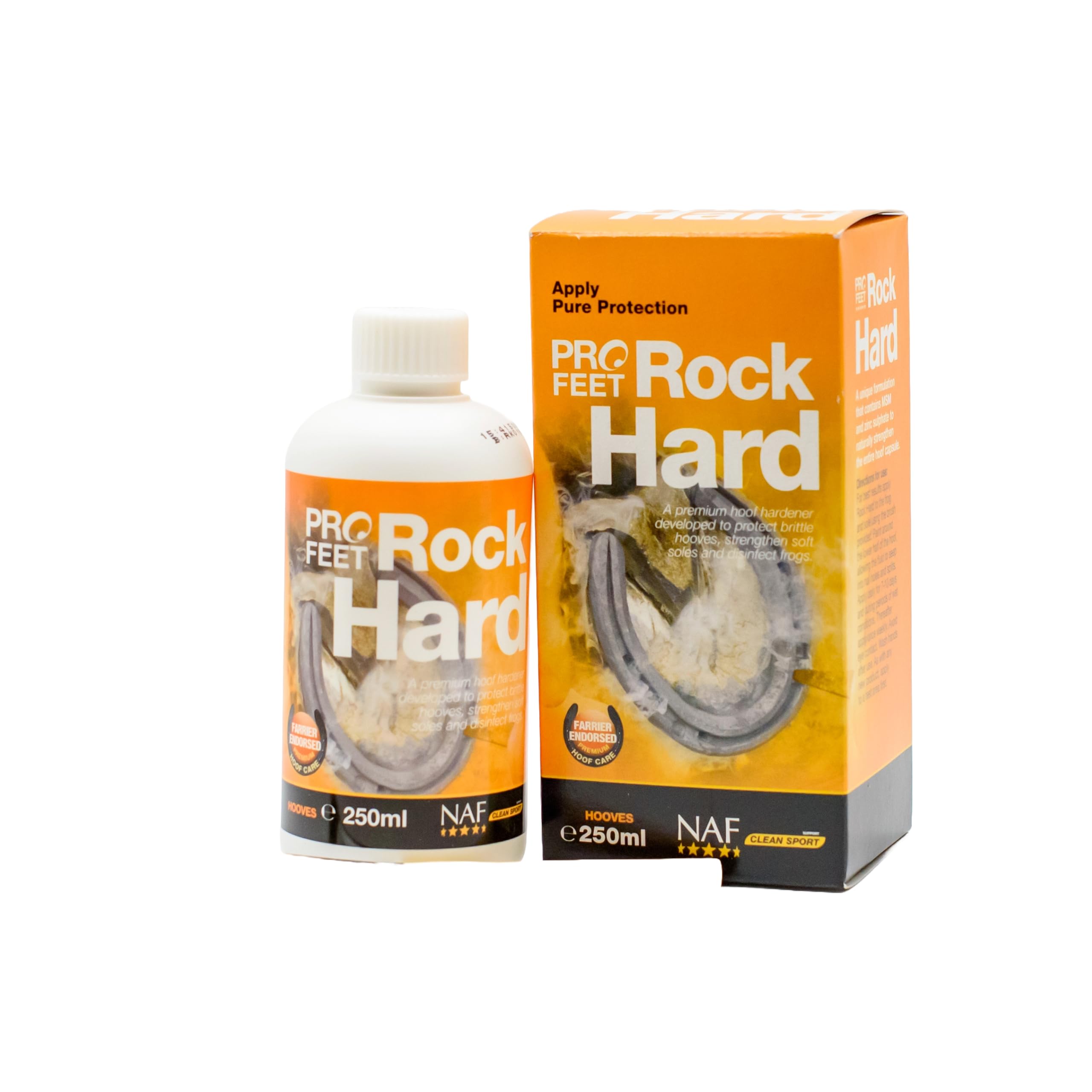 Profeet Rock Hard 250ml – Hoof Hardener for Horses – Strengthens Soft or Crumbling Hooves – Antibacterial Formula for Hoof Wall & Sole Health