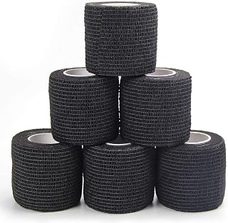 MUEUSS Self Adhesive Bandage Self Adherent Cohesive Bandages First Aid Wrap Waterproof Non-Woven Elastic Bandage for Sports Supply, Fitness Enthusiasts, Ankle Sprains, Swelling and Wrist, Vet Wrap for Animals Pet FDA Approved