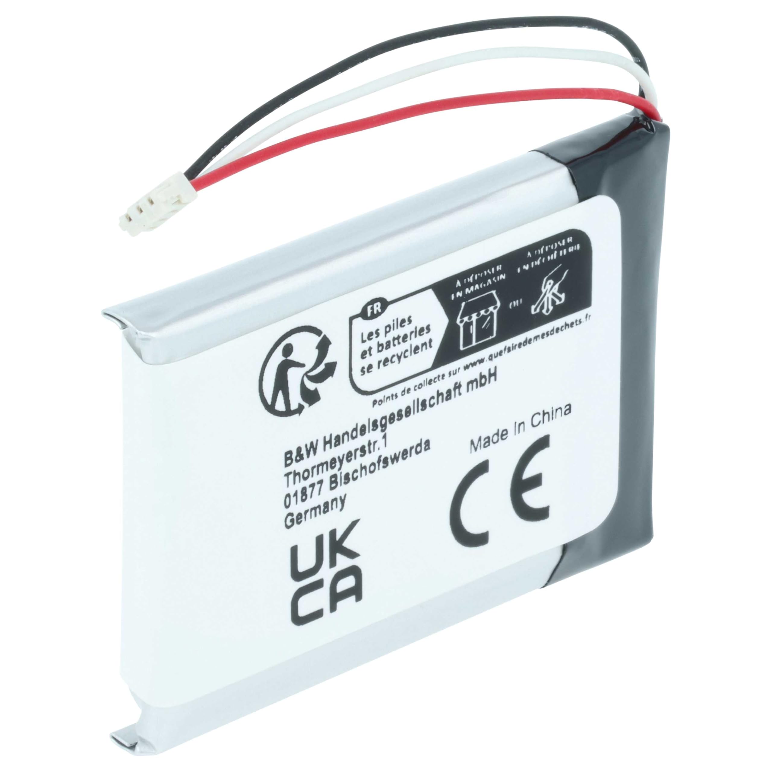 vhbw Akumulator kompatybilny z bezprzewodowymi słuchawkami Jabra Evolve 75 (400 mAh, 3,7 V, litowo-polimerowe)
