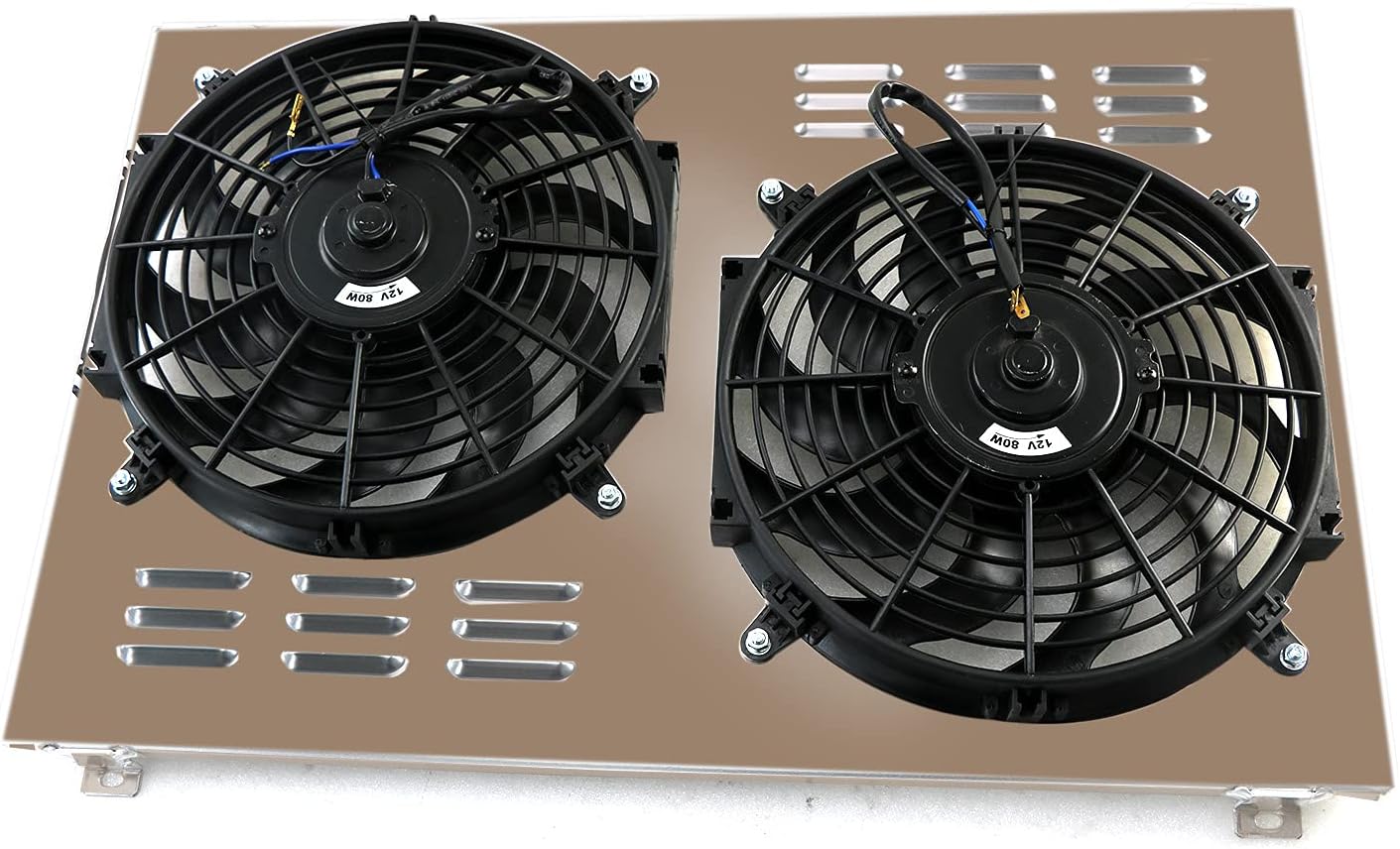 Aluminum Radiator Shroud +12''Fans fit Chevy 1970-81 Camaro /1978-87 Monte Carlo