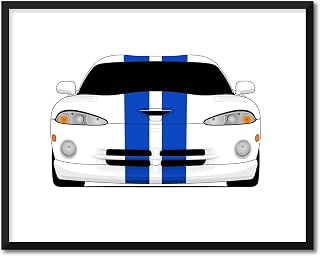 CUSTOMIZABLE COLOR: Dodge Viper SR II (1996-2002) 2nd Generation Inspired Poster Print Wall Art Decor Handmade (Unframed)