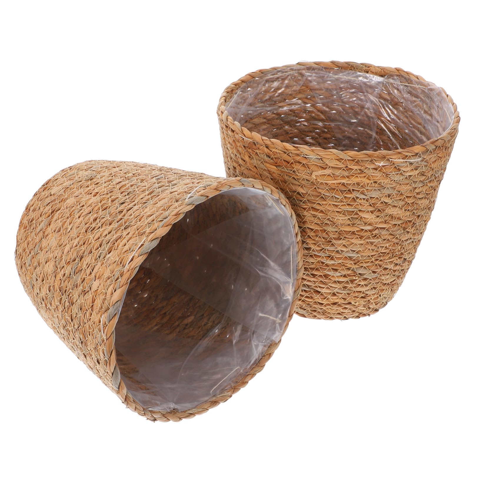 Panier tissé cache-pot rétro multifonctionnel et artisanal pour fleurs et rangement