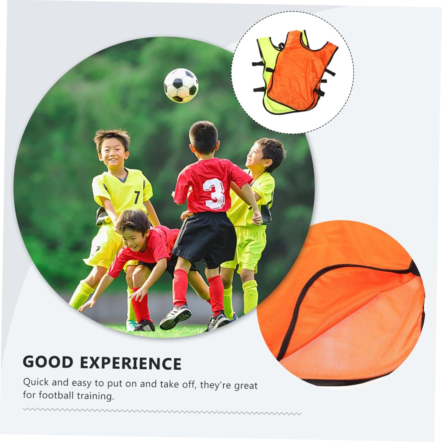 12pcs Youth Soccer Training Gear Basketball Vest Breathable and Sports Vest