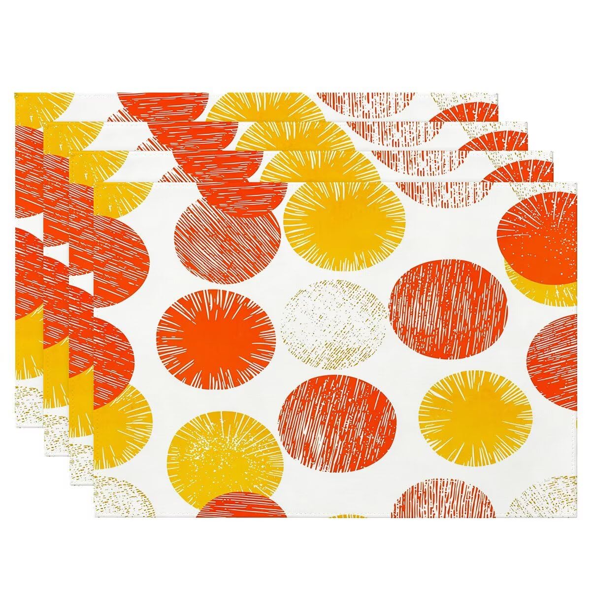 Set de table lavable pour repas de fête à la ferme, lot de 4 napperons antidérapants