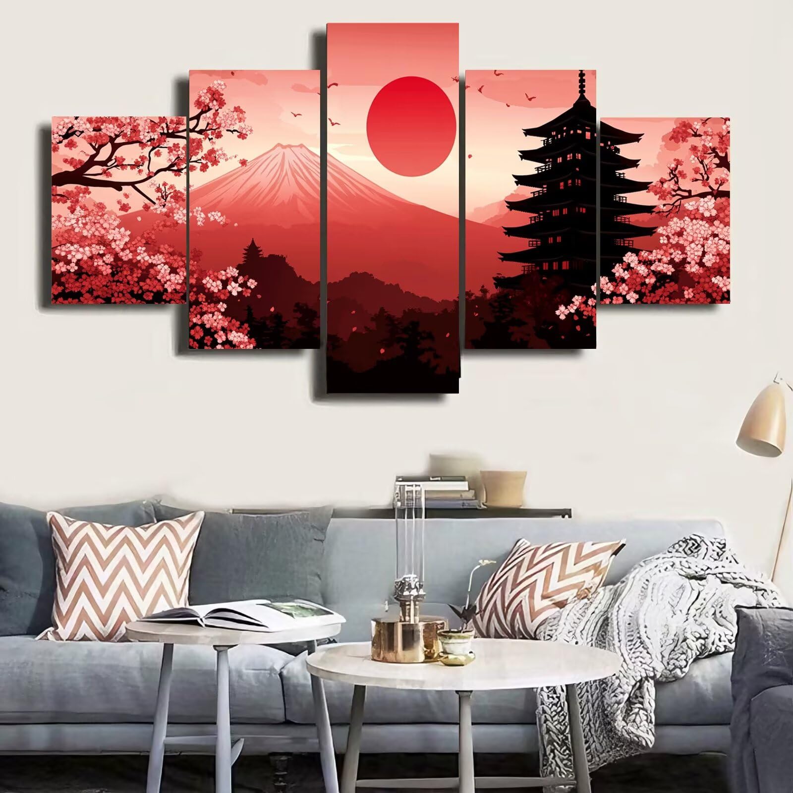 Duża sztuka diamentowa dla dorosłych, 5-pak 150 x 300 cm / 59 x 118 cali 5D, malarstwo diamentowe, japońskie pełne wiercenie, cekiny, kryształ, zestawy artystyczne, do malowania po numerach, dla