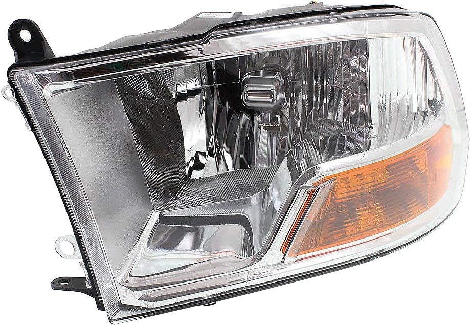Evan Fischer Driver and Passenger Side Headlight for Ram 1500 2011-2018 Also Fits 2500 Halogen With bulb(s) For Models Without Quad Lights Replaces# 55277409AG 55277409AF 55277410AG 55277410AF