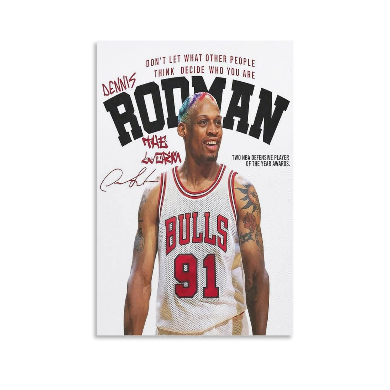 Amazon.com: DGKWHCRM Dennis Rodman Basketball Star Vintage Poster ＠DENNIS RODMAN (DO OR DIE) ポスター NBA