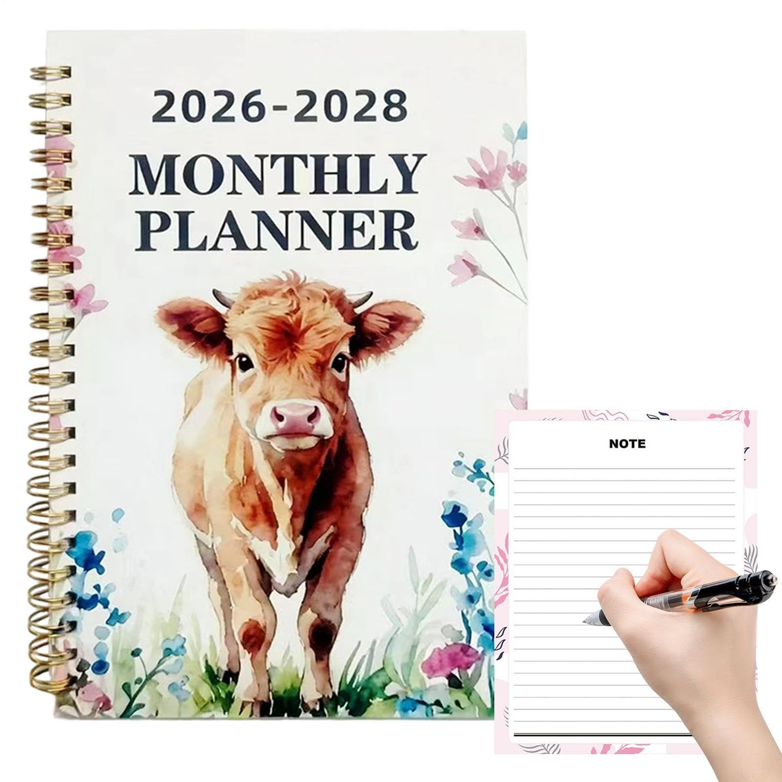 Monthly Planner 5 Years - January 2026 To December 2030, 60 Month Diary, Large Size Floral Design, Inspirational Quotes Included | UK Holidays Agenda Organizer For Home Office School Daily Planning