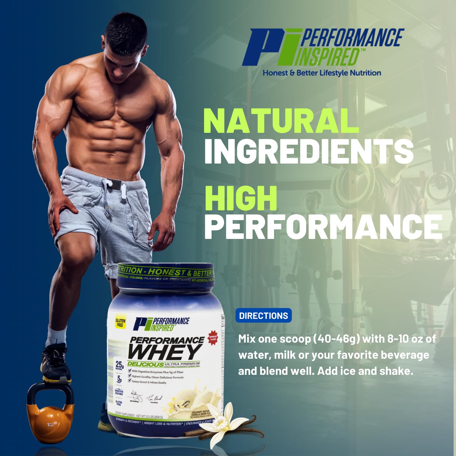 PROTEÍNA EM PÓ PERFORMANCE INSPIRED Nutrition WHEY – Natural – 25G de ...