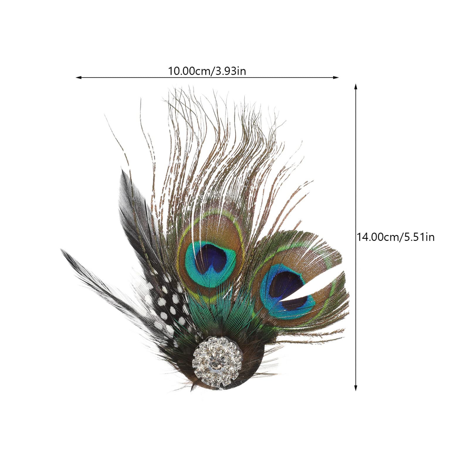PACKOVE U154-1 Peacock Hair Clips Decorative Hair Pin Stylish Accessories for Wedding Party and Special Occasions - Image 2