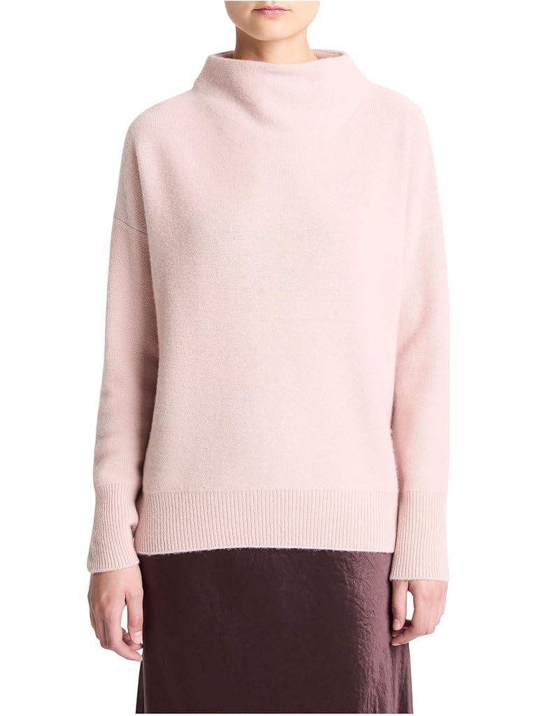 Pink Vince Boiled Funnel Neck Pullover