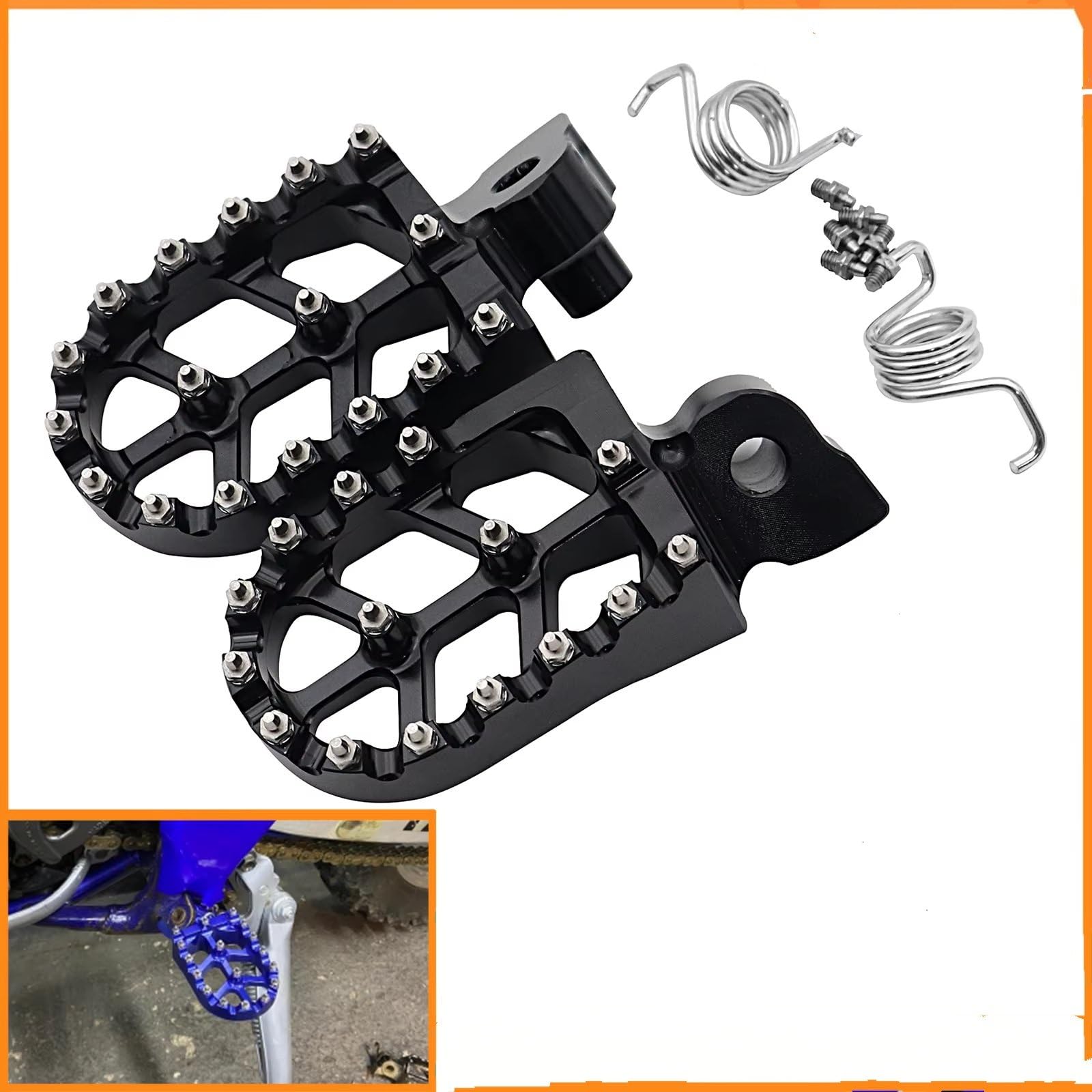 Compatibile Con YAMAHA Per XTZ700 Per TENERE Per RALLY Per EDITION Per TENERE 700 2019-2024 Accessori Universali Per Pedane Per Moto Poggiapiedi Moto(Black)