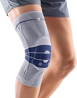 Bauerfeind - GenuTrain - Knee Brace - Targeted Support for Pain Relief and Stabilization of The Knee, Provides Relief of Weak, Swollen, and Injured Knees- Size 2 - Color Titanium