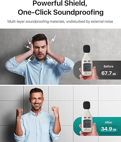 Miniatura 2 de Paneles de pared de vinilo con carga masiva autoadhesivos, paquete de 12 paneles insonorizados Mlv, 12 x 12 x 0.4 pulgadas, paneles cuadrados de