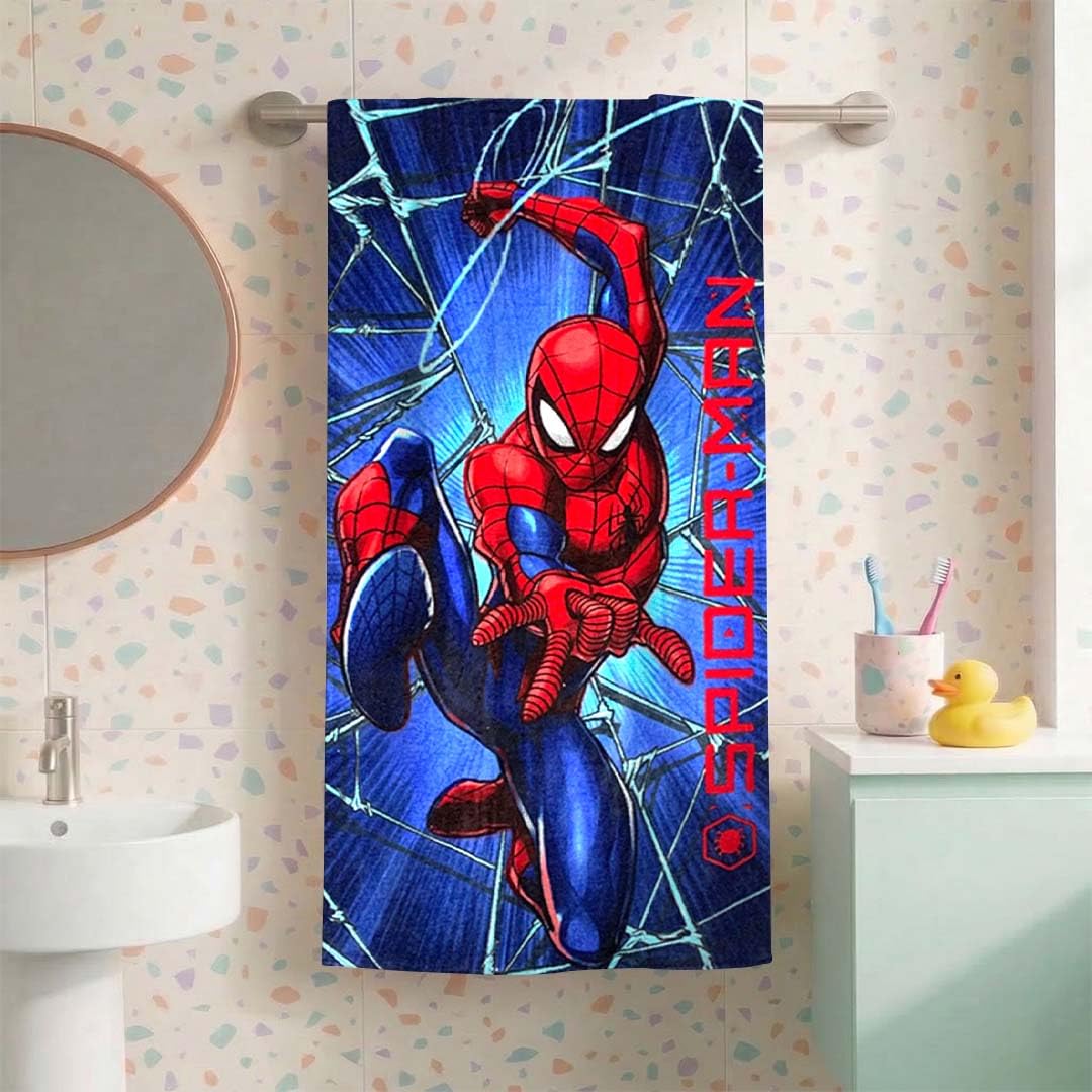Athom Trendz Cotton Marvel Web 350 GSM Kids Bath Towel (Multicolour, 60x120 cm)-image-33