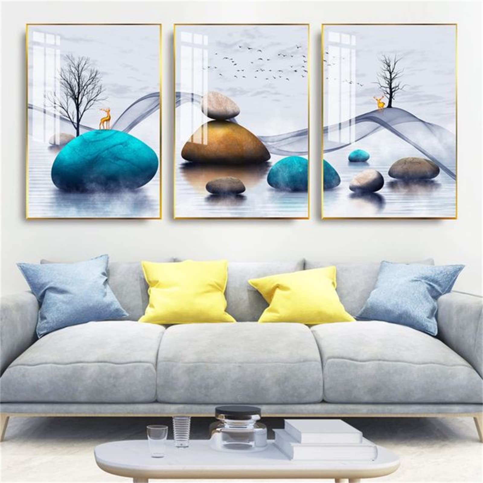 3 Packung 5D Diamant Painting Full Drill Set Square drill Abstrakte Kunst 80x100cm DIY Diamond Painting Kreuz Stich Strassstein Stickerei Diamond Painting Set Decoration Geschenk für Erwachsene Kinder