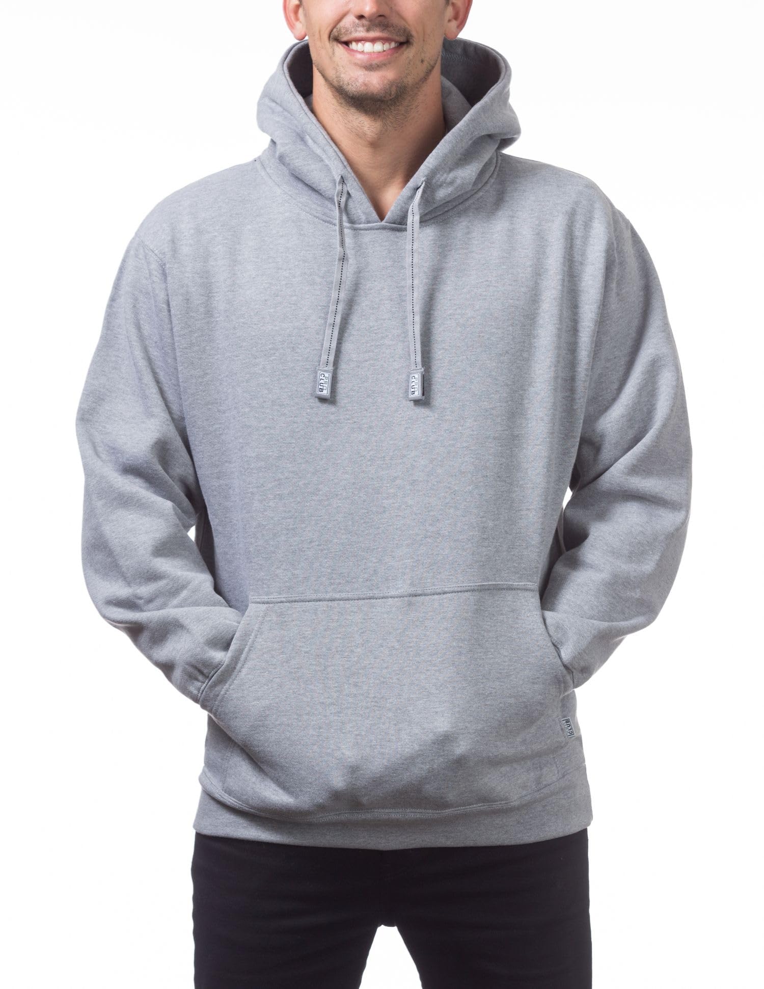 Pro Club Men's Heavyweight Pullover Hoodie, Heather Gray, XXL