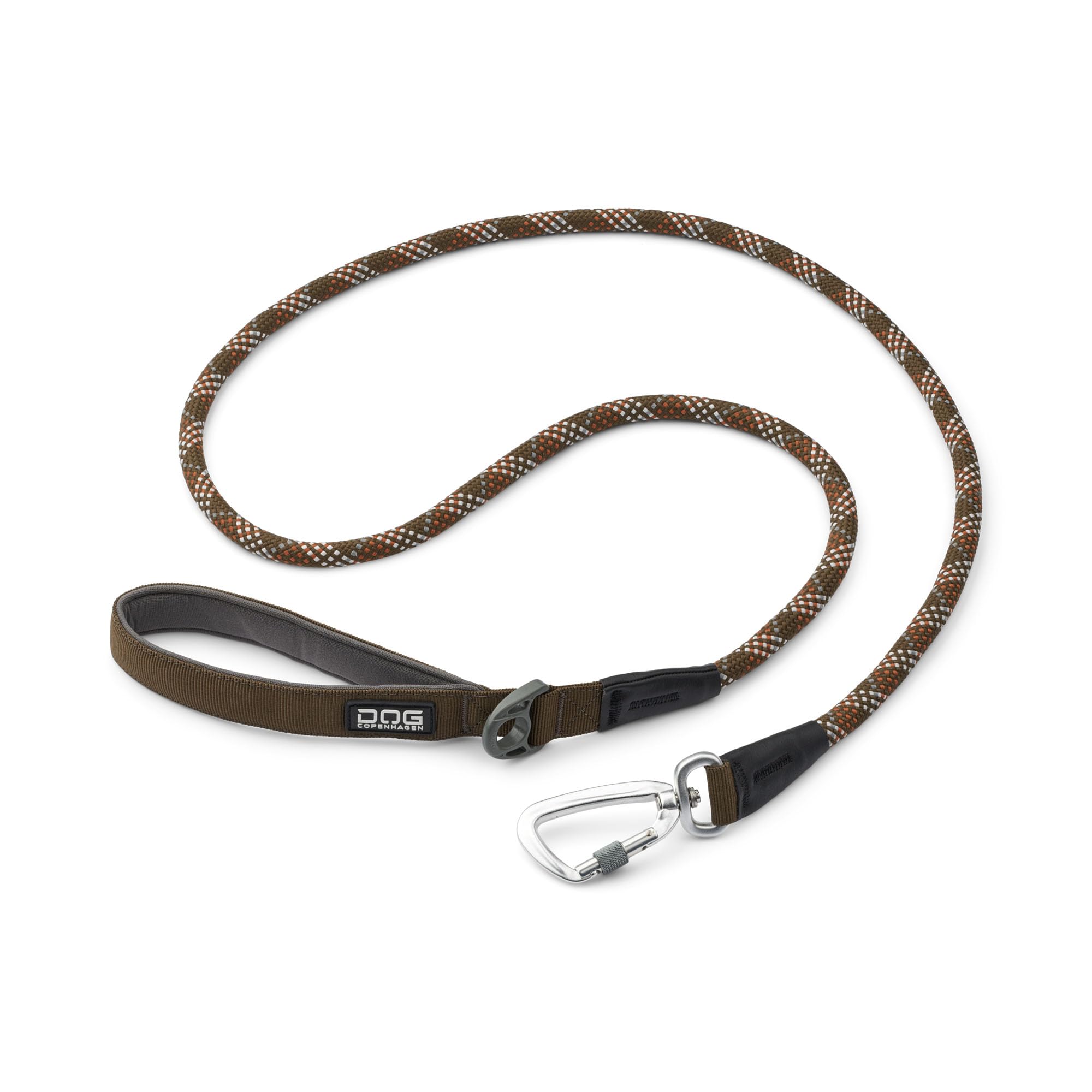 DOG Copenhagen Urban Rope 3.0 Dog Lead - Dog Training Lead - Dog Leash - Reflective Trim - Durable - For Small, Medium and Large Dogs - 160cm - Locking Carabiner - Padded Handle, Mocca, L — image 1