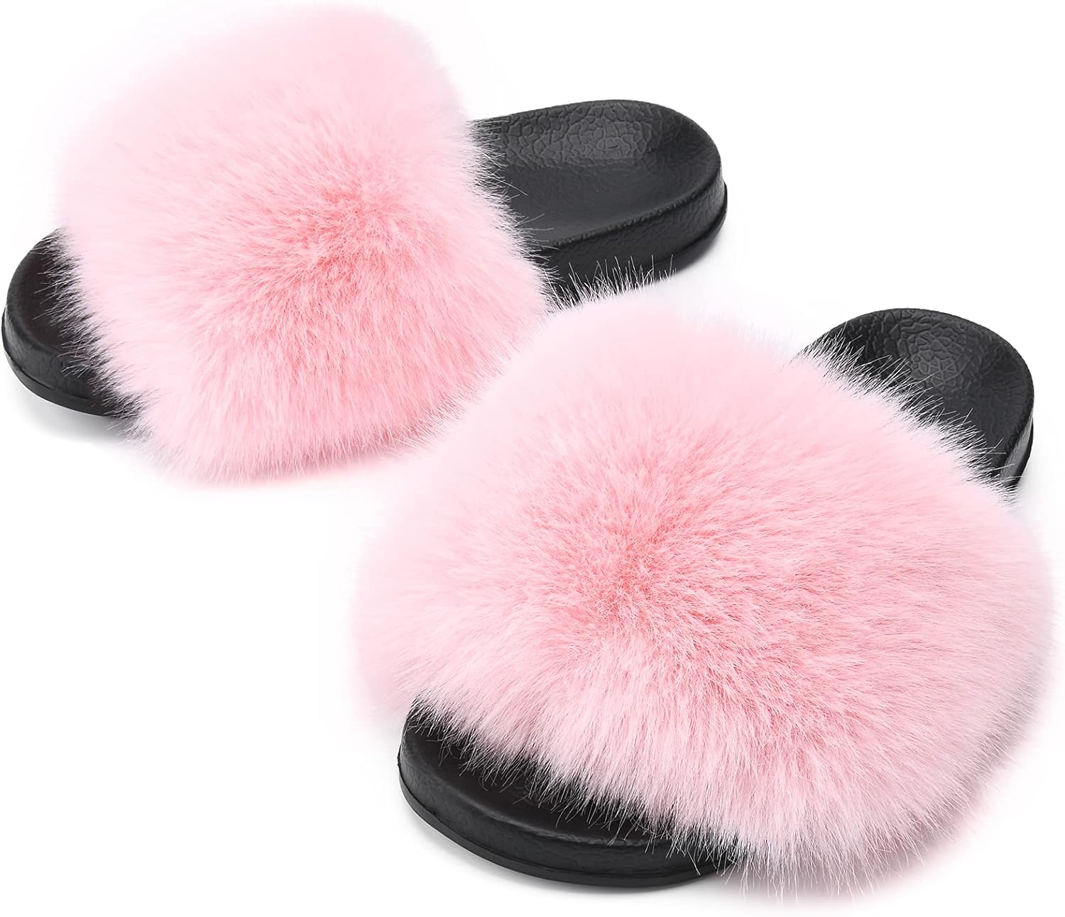 Womens furry slides Clearance