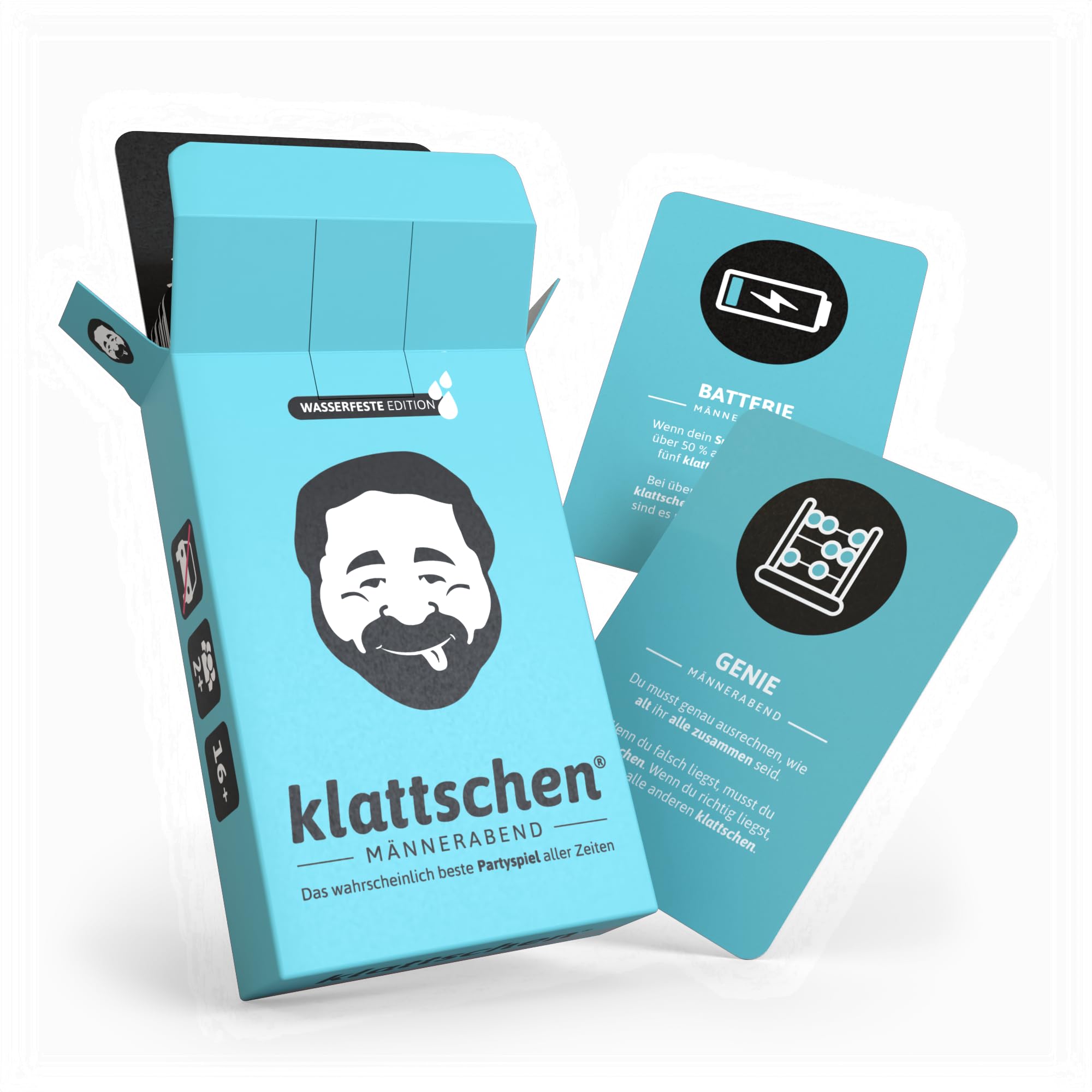 DENKRIESEN - klattschen® Männerabend | Das ultimative Trinkspiel für Erwachsene | Wasserfeste Plastikkarten | Perfekt für Partys, Junggesellenabschiede & Spaßige Abende | Ab 16 Jahren | 2+ Spieler