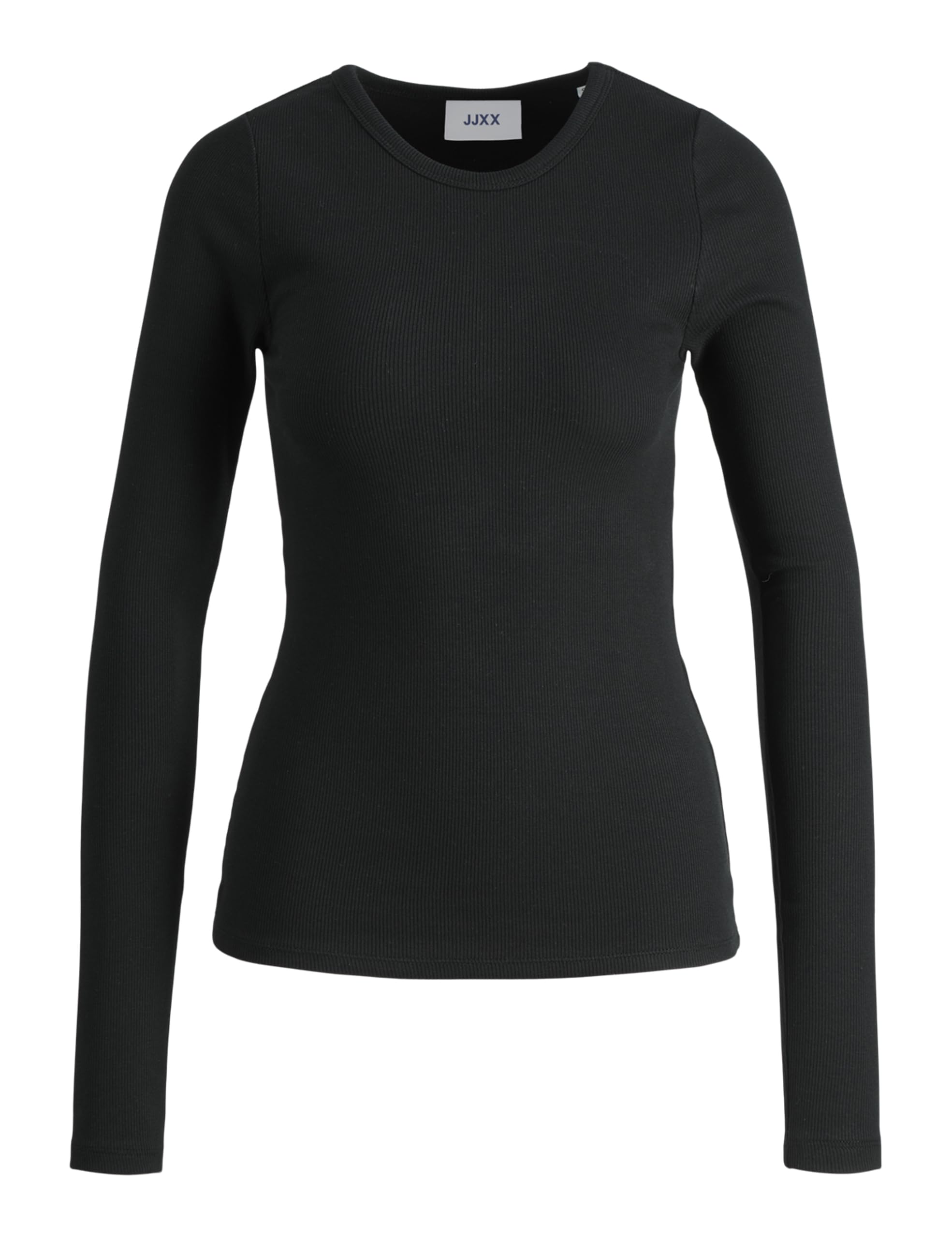 JJXX Women's JJXX JXFREYA LS Rib TEE NOOS T-Shirt, Black, L