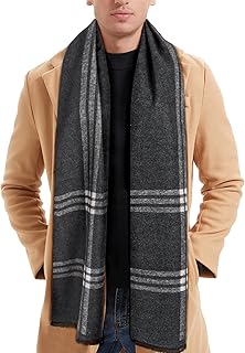 ECOMBOS Mens Scarf - Winter Scarf for Men Tartan Warm Plaid Long Scarves Classical Cashmere-like Knitted Scarf Shawl Neck ...