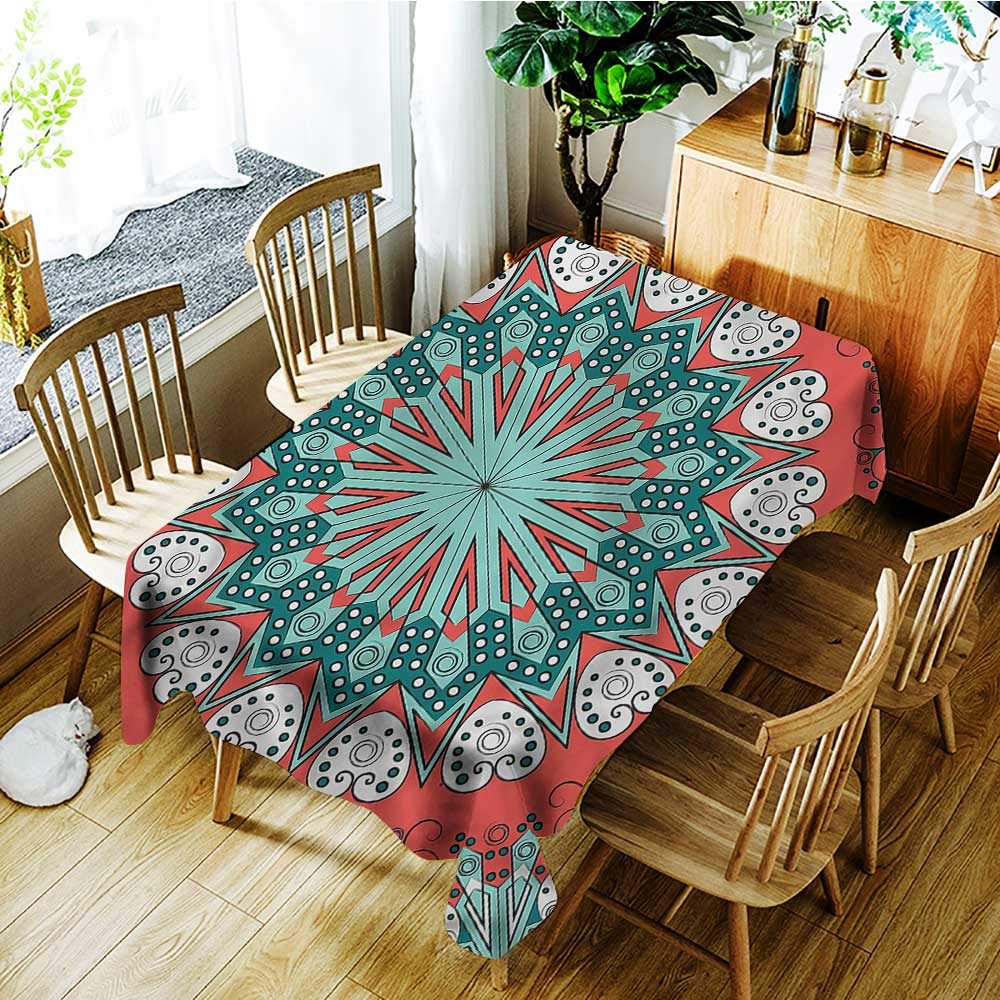 Nappe rectangulaire Mandala protection table salon motif arabe oriental