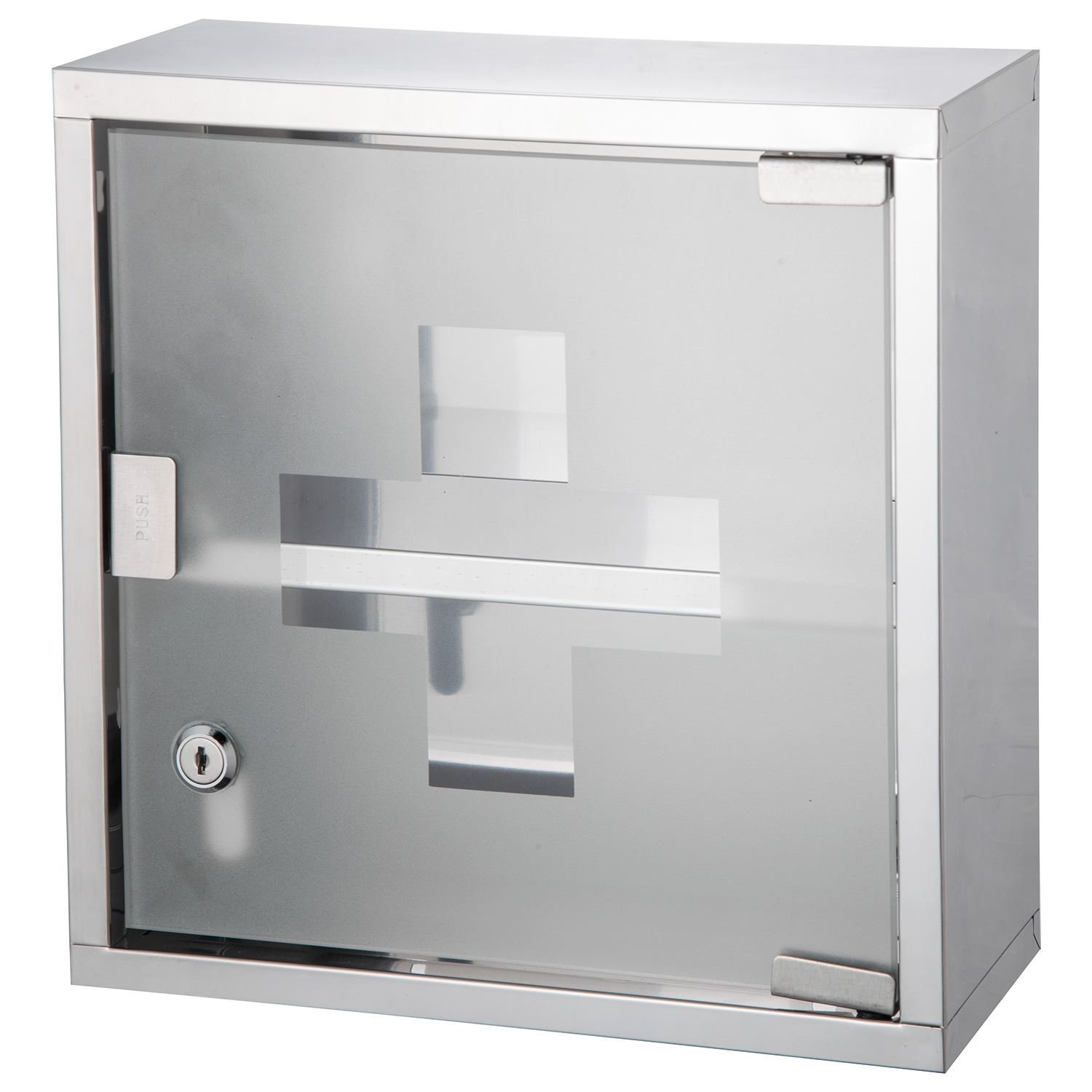 Buy Bond Hardware® Stainless Steel Wall Mounted Lockable Medicine First Aid Box With 2
