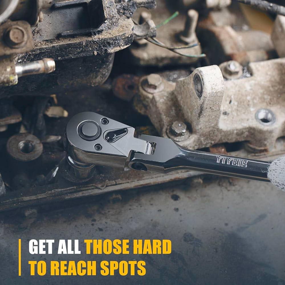 Amazon | YIYEIE フレックスヘッドラチェット6点セット 1/4