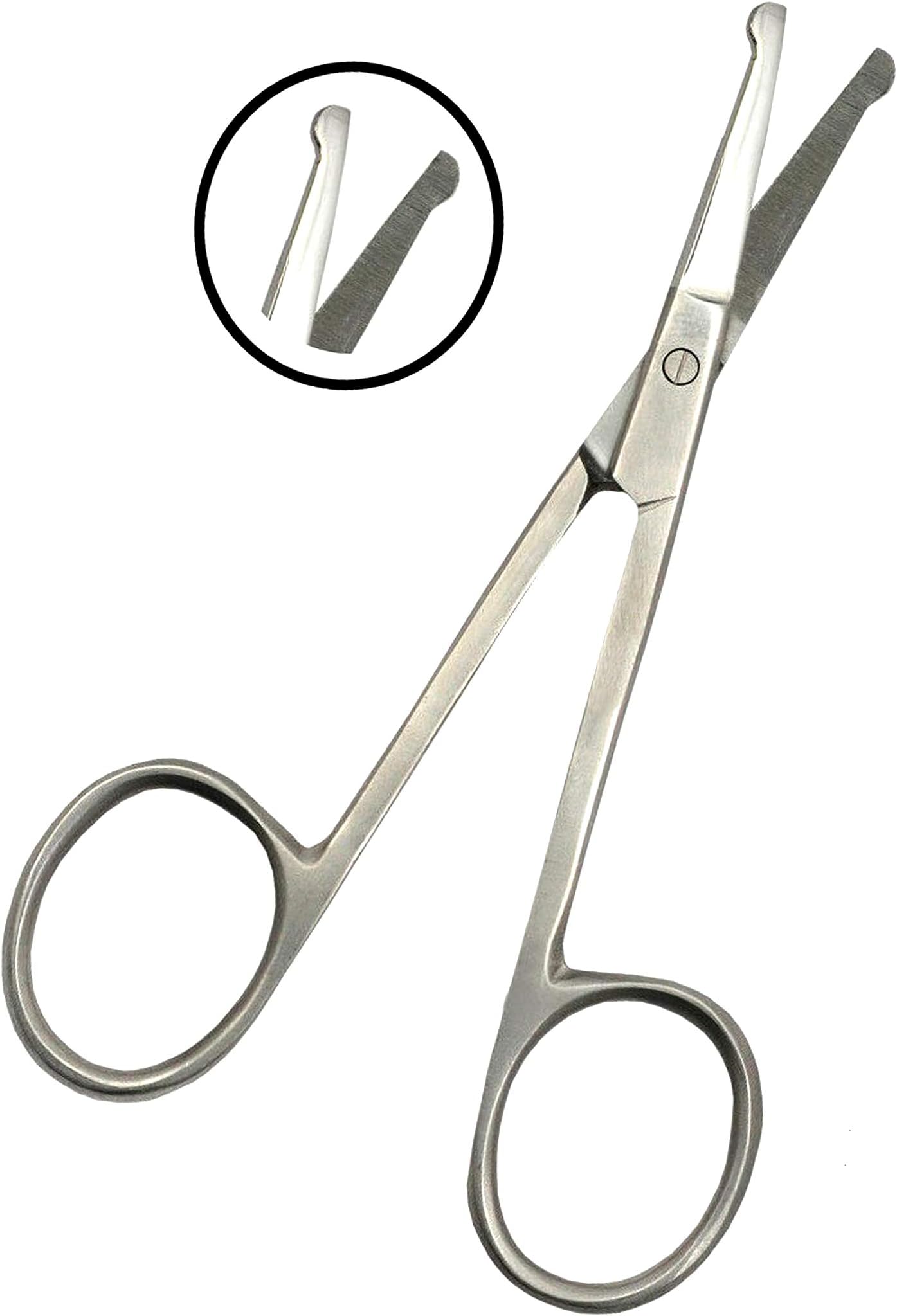 Baby Nail Scissors - Round Probe, Child Care Safety Blunt Stainless-Steel Beauty Scissors for Facial Hair & Eyelashes