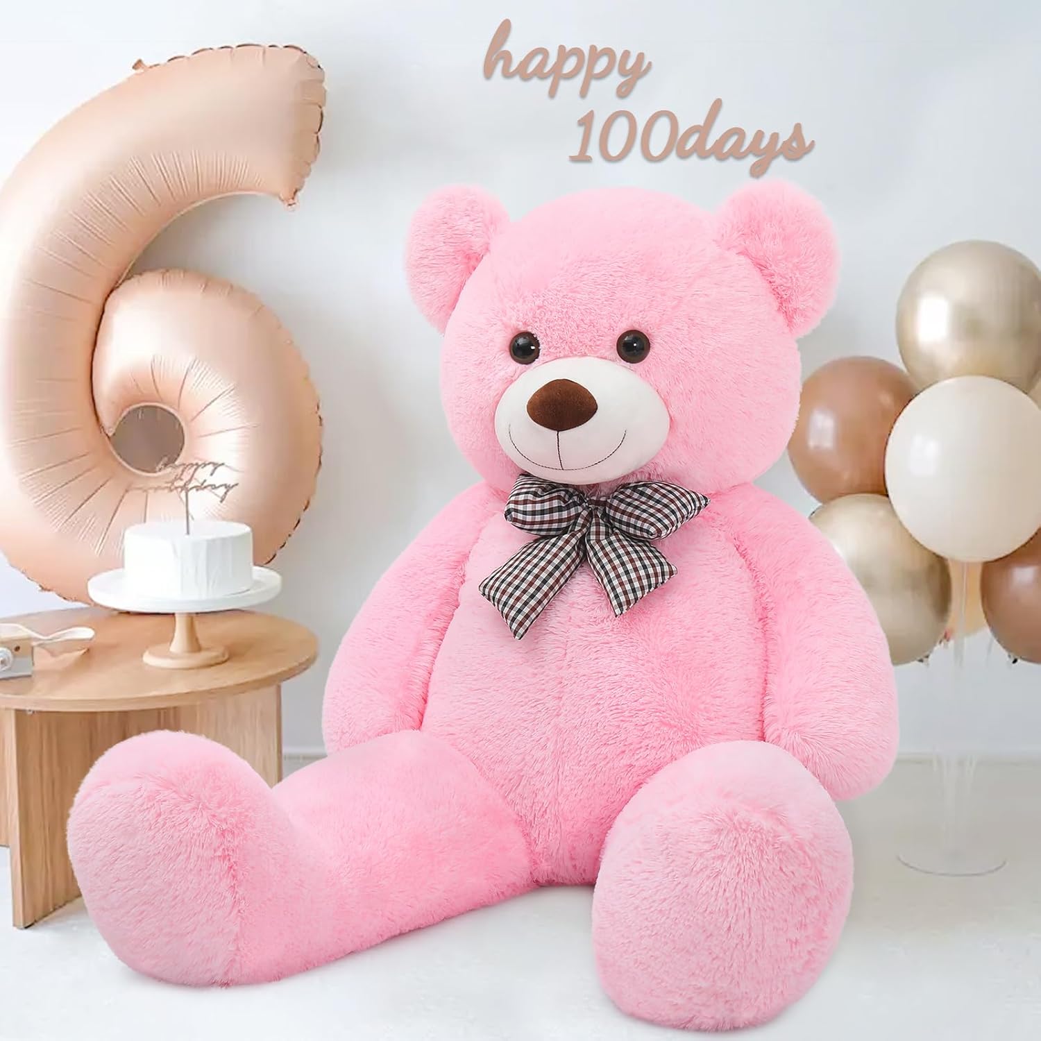 MaoGoLan Giant Pink Teddy Bear 55 inch Life Size Big Bear Large Stuffed Animals for Girlfriend - Image 5