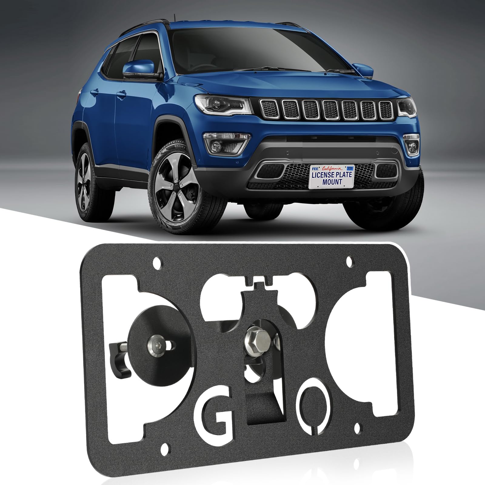 Amazon.com: No Drill Front Bumper License Plate Mount Compatible