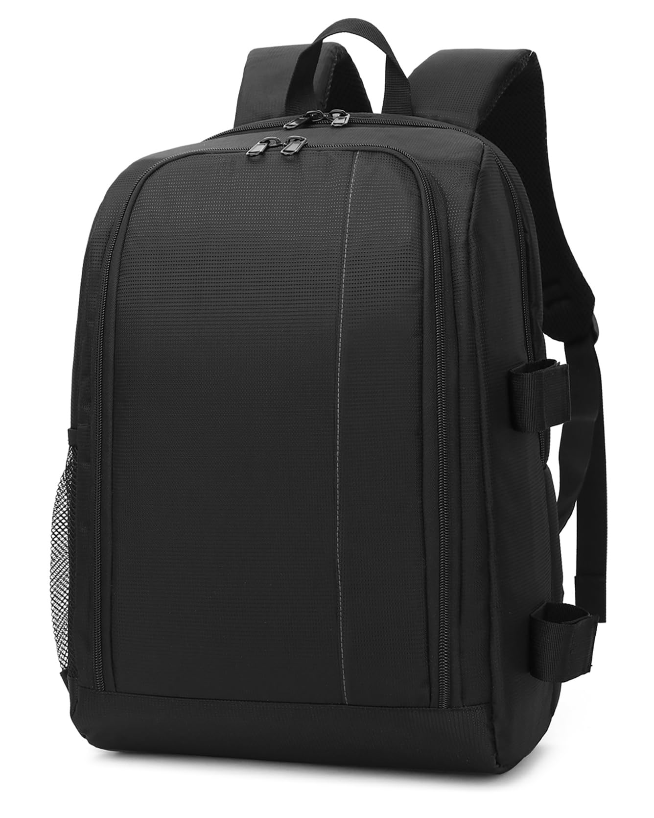 Zaino Fotografico Professionale per Reflex, 45x30x20cm, Borsa Fotografica Imbottita Impermeabile Grande per Fotocamera 3-4 Obiettivi, Laptop fino 15.6" (Nero-grigio)