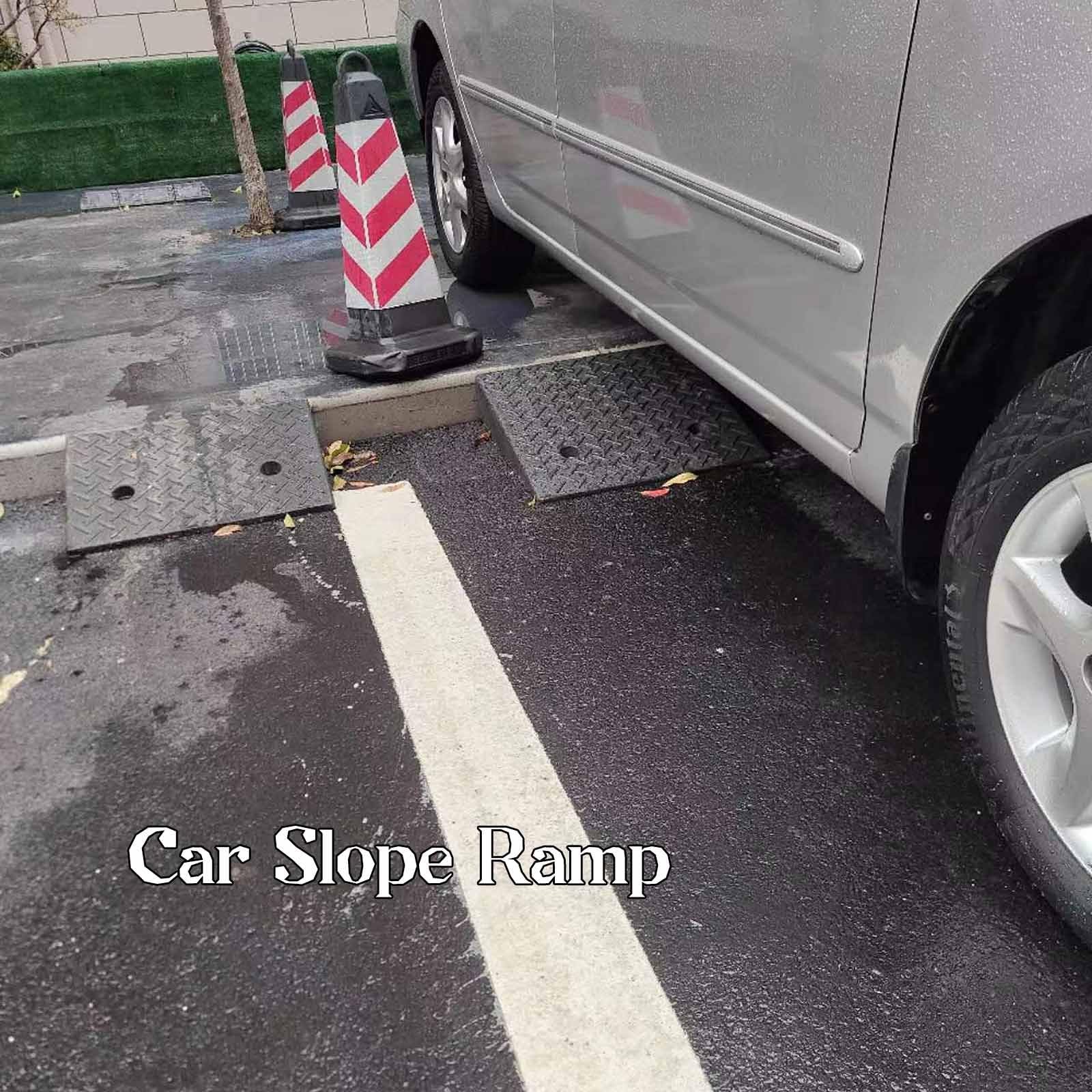 Rampa de goma para entrada de coche, rampa de umbral de 5.5 pulgadas para camión, scooter, bicicleta, rampa de movilidad para motocicleta y silla de ruedas (10 cm)