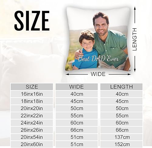 Miniatura 3 de Funda de almohada personalizada con imagen, funda de almohada de terciopelo personalizada de 18 x 18 pulgadas con texto fotográfico, regalos