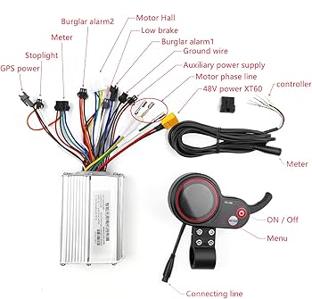 BuyWeek Zestaw kontrolera skutera elektrycznego, sterownik silnika
