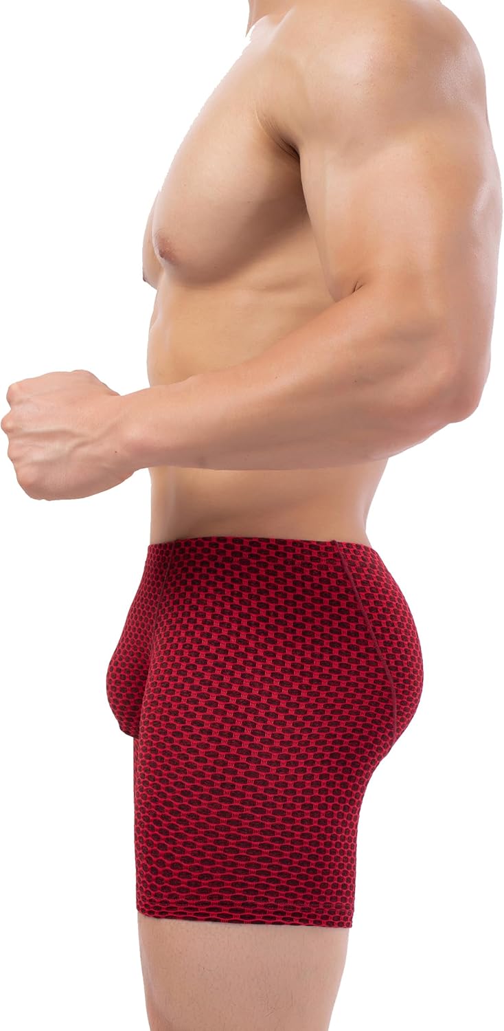 iKingsky Men's Stretch Long Leg Boxer Briefs Sexy Bulge Trunks No Ride Up Shorts Underwear Seamless Front Under Panties - Image 4